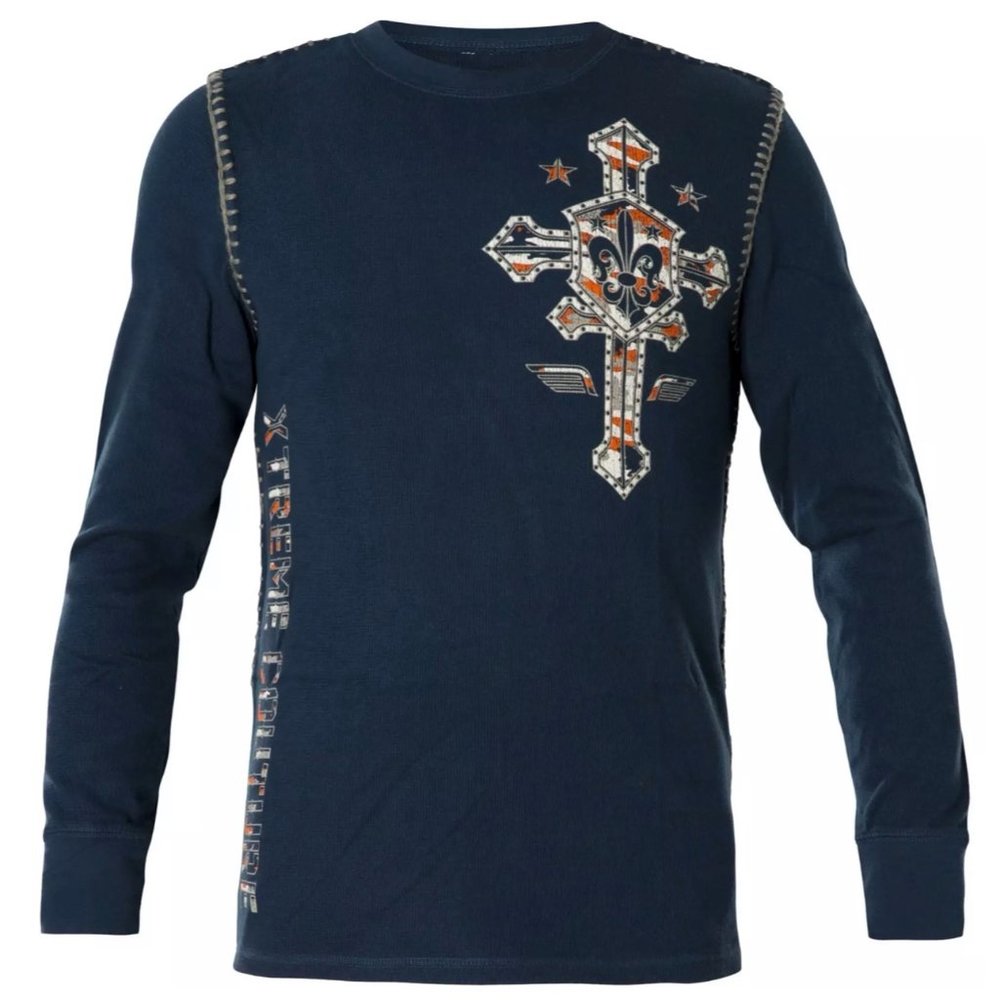 Xtreme Couture AFFLICTION Men's Thermal L/S SOLDIE - Picture 2 of 11